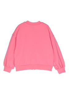 Monnalisa Sweater met bloemenpatch - Roze
