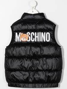 Moschino Kids Bodywarmer met logoprint - Zwart