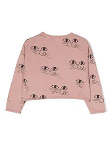 Bobo Choses Sweater met kattenprint - Roze