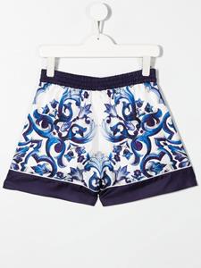 Dolce & Gabbana Kids High waist shorts - Blauw