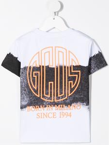 Gcds Kids T-shirt met tie-dye print - Wit