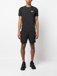 Ea7 Emporio Armani T-shirt en shorts met logoprint - Zwart