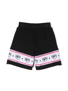 Chiara Ferragni Kids Shorts met logoband - Zwart