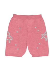 Gucci Kids Shorts met geborduurde bloemen - Roze