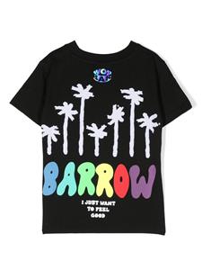 Barrow kids T-shirt met palmboomprint - Zwart