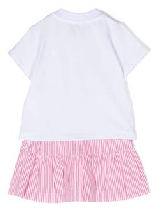 Moschino Kids Gestreepte rok - Roze