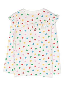 Stella McCartney Kids T-shirt met hartprint - Wit