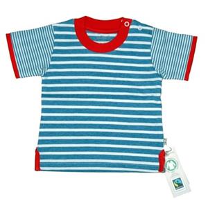 EBi & EBi Fairtrade raakt T-Shirt spijkerstof aan.
