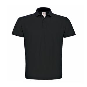 B&C Zwart poloshirt / polo t-shirt basic van katoen voor heren