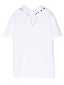Simonetta Shirt met kristallen - Wit