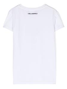 Karl Lagerfeld Kids T-shirt met print - Wit