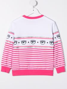 Chiara Ferragni Kids Gestreepte sweater - Roze