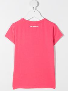 Karl Lagerfeld Kids T-shirt met logoprint - Roze