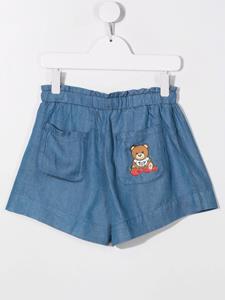 Moschino Kids Shorts met logoprint - Blauw