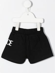 Versace Kids Shorts met logoprint - Zwart