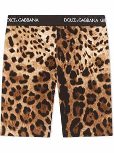 Dolce & Gabbana Kids Fietsshorts met luipaardprint - Bruin