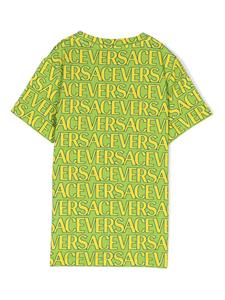 Versace Kids T-shirt met logoprint - Groen