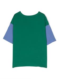 Bobo Choses T-shirt met colourblocking - Groen