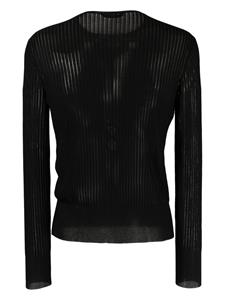 SAPIO Semi-doorzichtige trui - Zwart