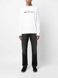 Kiton Sweater met logoprint - Wit