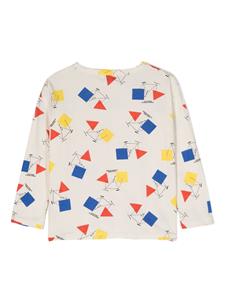 Bobo Choses T-shirt met geometrische print - Beige