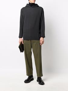 Malo Ribgebreide sweater - Zwart