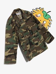 Dolce & Gabbana Kids Shirtjack met camouflageprint - Groen