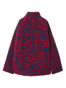 Burberry Rose-print fleece reversible jacket - Blauw