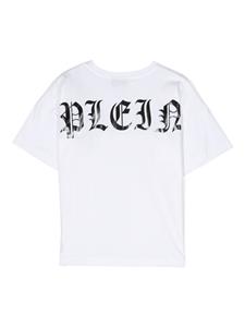 Philipp Plein Junior T-shirt met logoprint - Wit