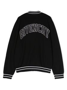 Givenchy Kids Bomberjack met logoplakkaat - Zwart