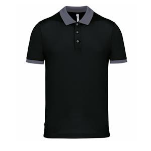 ProAct Poloshirt Sport Pro premium quality - zwart/grijs - mesh polyester - voor heren