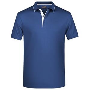 James & Nicholson Polo shirt Golf Pro premium - navy/wit - katoen - voor heren