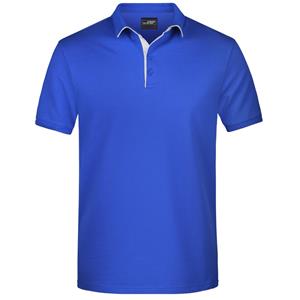 James & Nicholson Polo shirt Golf Pro premium blauw/wit voor heren