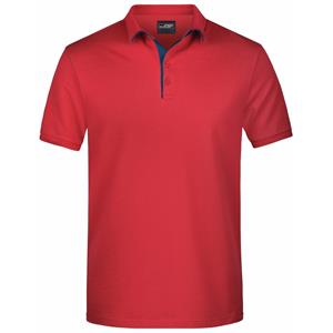 James & Nicholson Polo shirt Golf Pro premium rood/navy voor heren