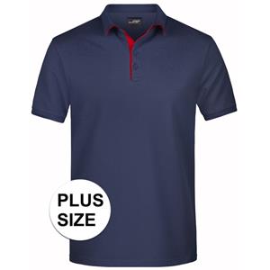 James & Nicholson Grote maten polo shirt Golf Pro premium navy/rood voor heren