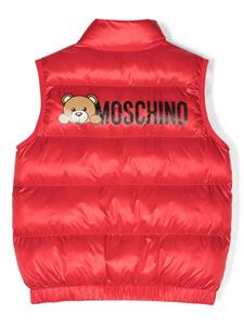 Moschino Kids Bodywarmer met logoprint - Rood