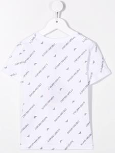 Emporio Armani Kids T-shirt met logoprint - Wit