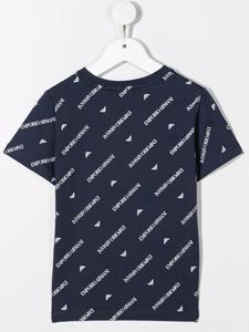 Emporio Armani Kids T-shirt met logoprint - Blauw