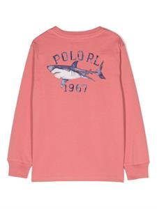Ralph Lauren Kids T-shirt met logoprint - Roze