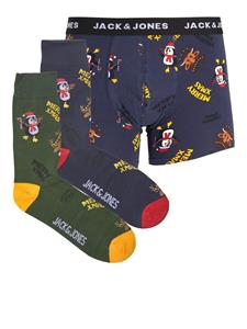 Jack & Jones Kerst ondergoed giftbox jongens boxershort + sokken jacpenguin