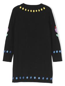 Stella McCartney Kids Intarsia jurk - Zwart