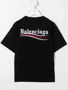 Balenciaga Kids T-shirt met logoprint - Zwart
