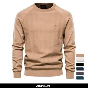 AIOPESON Men Fashion AIOPESON Raglan Sweater Men Casual Solid Color Basic Pullovers Knitted Sweaters Male New Winter Quality Warm Mens Sweater