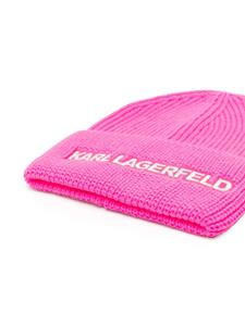 Karl Lagerfeld Kids Muts met geborduurd logo - Roze