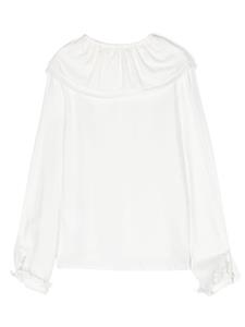 Monnalisa Overhemd met slabbetje - Wit