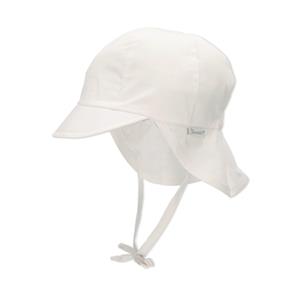 Sterntaler Peaked cap met nekbescherming wit