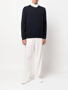 Jil Sander Trui met leren vlak - Blauw