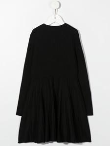 Versace Kids Ribgebreide jurk - Zwart