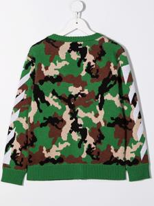 Off-White Kids Vest met camouflageprint - Groen