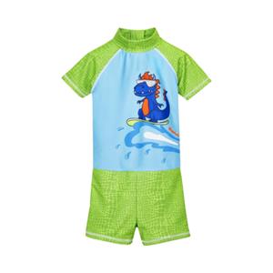 Playshoes UV-beschermend eendelig pak Dino blauw-groen
